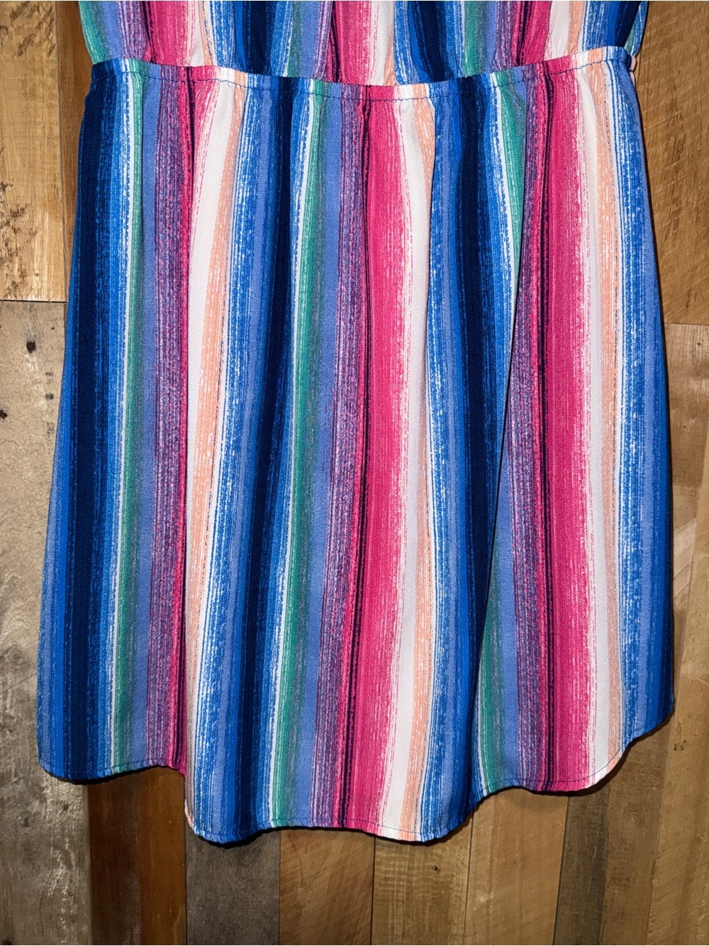 BeBop Multicolor Striped Sleeveless Shirt Dress - Picture 10 of 10